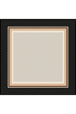 Tarzını Seç Siyah Şerit Puantiyeli Fular / Bandana / Aksesuar / Şal / Eşarp 70x70