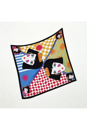 Tarzını Seç Siyah Queen Fular / Bandana / Aksesuar / Şal / Eşarp 70x70