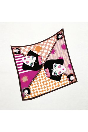 Tarzını Seç Kahverengi Queen Fular / Bandana / Aksesuar / Şal / Eşarp 70x70
