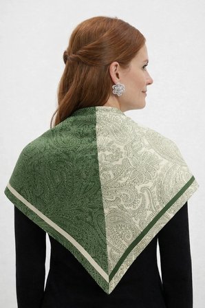 Tarzını Seç Yeşil Royal Fular / Bandana / Aksesuar / Şal / Eşarp 70x70
