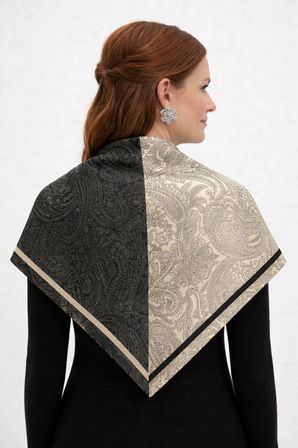 Tarzını Seç Siyah Royal Fular / Bandana / Aksesuar / Şal / Eşarp 70x70