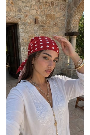Tarzını Seç 4’lü Puantiye Desenli Bandana Fular Seti 70x70 cm