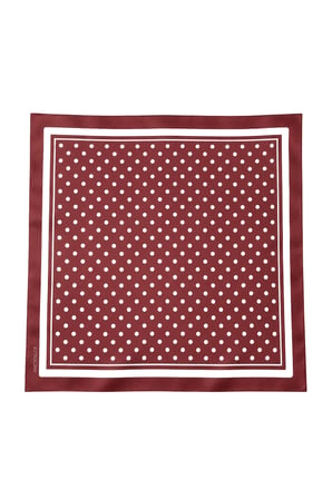 Tarzını Seç Bordeaux – Bordo Puantiye Desenli Fular 70 x 70 cm