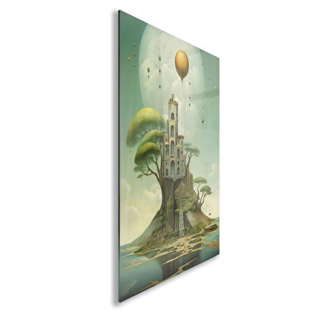 Sanatsal Cam Tablo - Sürrealizm - Dikey Motif 03-016