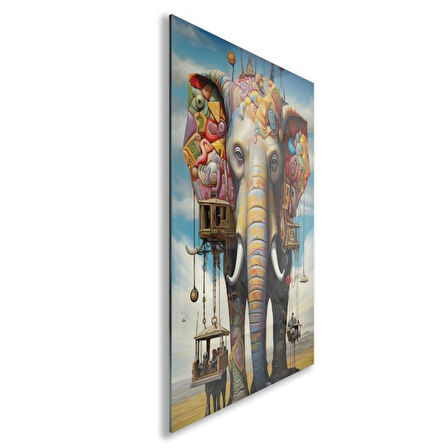 Sanatsal Cam Tablo - Sürrealizm - Dikey Motif 03-017
