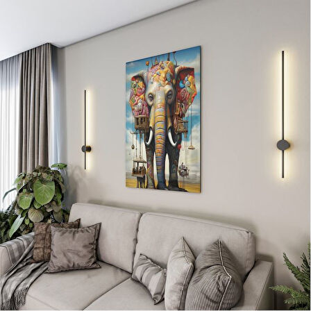 Sanatsal Cam Tablo - Sürrealizm - Dikey Motif 03-017
