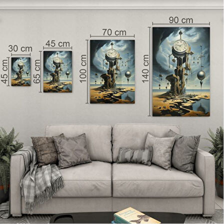 Sanatsal Cam Tablo - Sürrealizm - Dikey Motif 03-018