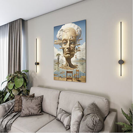 Sanatsal Cam Tablo - Sürrealizm - Dikey Motif 03-019