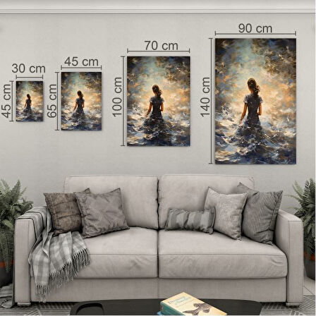 Sanatsal Cam Tablo - Ekspresyonizm - Dikey Motif 04-010