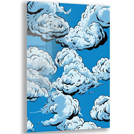 Sanatsal Cam Tablo - Pop Art - Dikey Motif 05-011