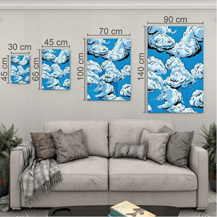 Sanatsal Cam Tablo - Pop Art - Dikey Motif 05-011