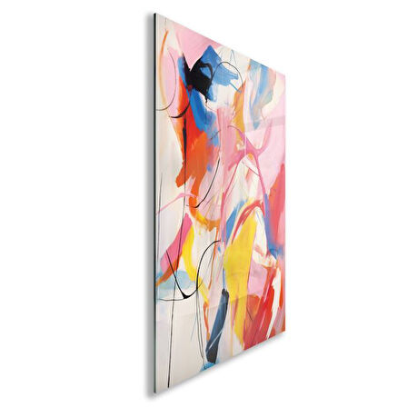 Sanatsal Cam Tablo - Abstrakt Ekspresyonizm - Dikey Motif 06-018