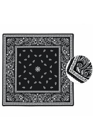 Tarzını Seç Siyah Klasik Şal Desenli Dantel Oya Kesim Fular / Bandana 70 x 70 cm