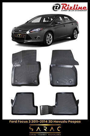 Rizline Ford Focus 2012 Model 3D Havuzlu Paspas