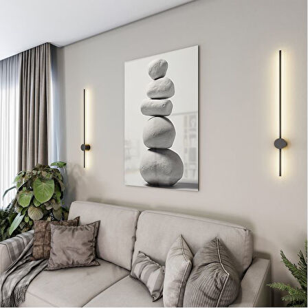 Sanatsal Cam Tablo - Minimalizm - Dikey Motif 07-013