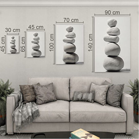 Sanatsal Cam Tablo - Minimalizm - Dikey Motif 07-013