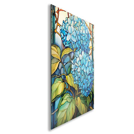 Sanatsal Cam Tablo - Art Nouveau - Dikey Motif 08-019
