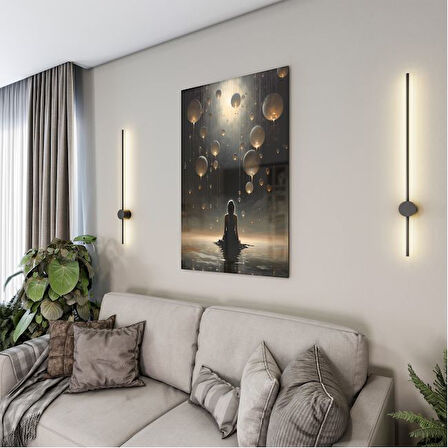 Sanatsal Cam Tablo - Kavramsal Sanat - Dikey Motif 09-005