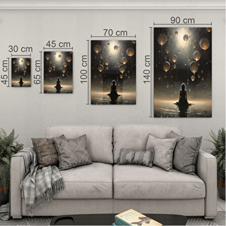 Sanatsal Cam Tablo - Kavramsal Sanat - Dikey Motif 09-005