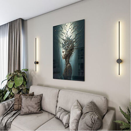 Sanatsal Cam Tablo - Kavramsal Sanat - Dikey Motif 09-016