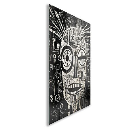 Sanatsal Cam Tablo - Art Brut - Dikey Motif 16-013