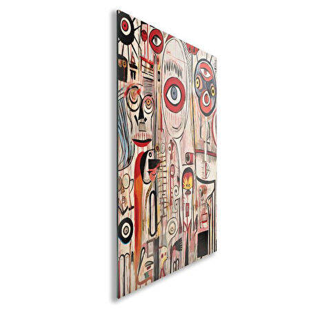 Sanatsal Cam Tablo - Art Brut - Dikey Motif 16-020