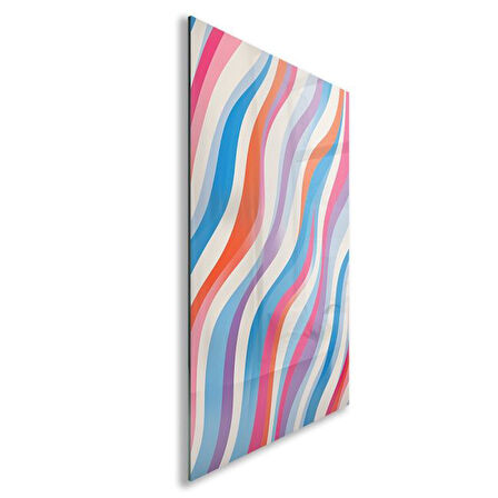 Sanatsal Cam Tablo - Abstrakt Sanat - Dikey Motif 17-015