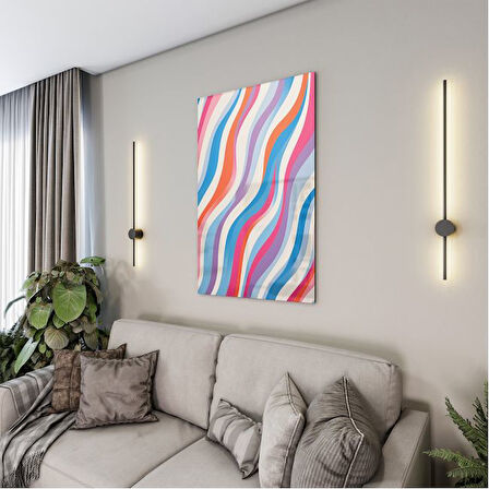 Sanatsal Cam Tablo - Abstrakt Sanat - Dikey Motif 17-015