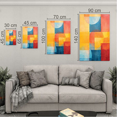 Sanatsal Cam Tablo - Abstrakt Sanat - Dikey Motif 17-016