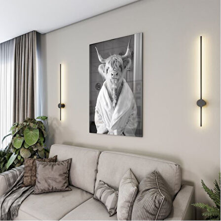Hayvan Cam Tablo - Bornozlu Sevimli Dostlar - Dikey Motif 03-019