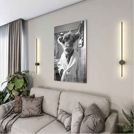 Hayvan Cam Tablo - Bornozlu Sevimli Dostlar - Dikey Motif 03-021