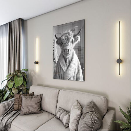 Hayvan Cam Tablo - Bornozlu Sevimli Dostlar - Dikey Motif 03-022
