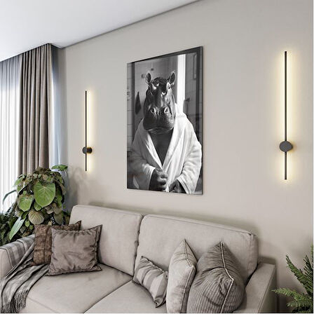 Hayvan Cam Tablo - Bornozlu Sevimli Dostlar - Dikey Motif 03-023