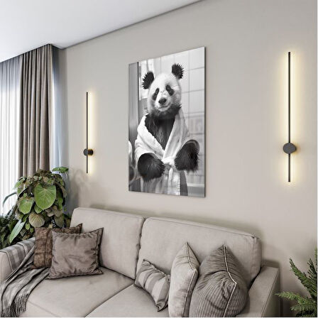 Hayvan Cam Tablo - Bornozlu Sevimli Dostlar - Dikey Motif 03-030