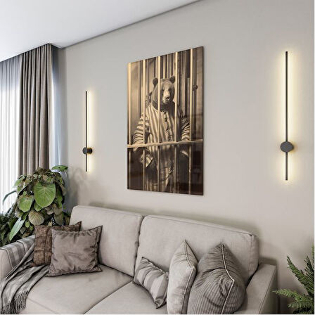 Hayvan Cam Tablo - Sevimli Dostlar Hapishanede - Dikey Motif 05-007