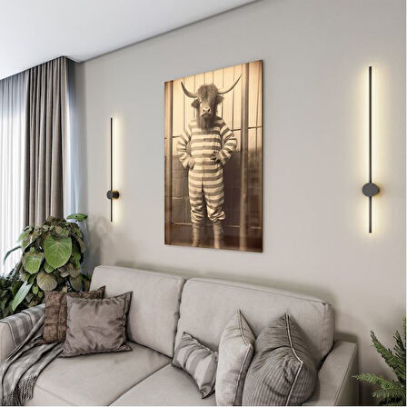 Hayvan Cam Tablo - Sevimli Dostlar Hapishanede - Dikey Motif 05-035