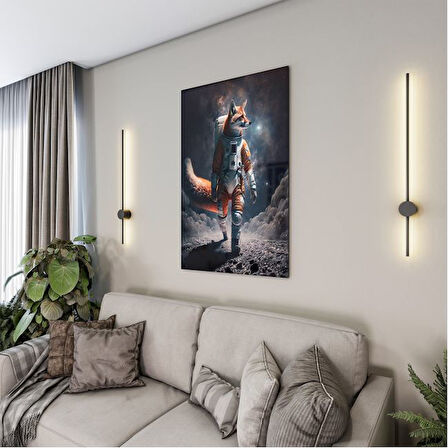 Hayvan Cam Tablo - Sevimli Dostlar Uzayda - Dikey Motif 06-015
