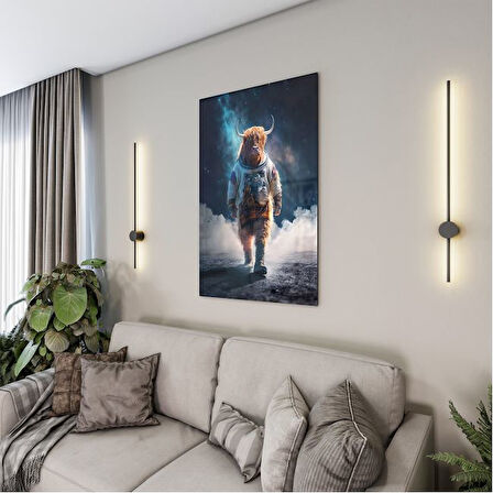 Hayvan Cam Tablo - Sevimli Dostlar Uzayda - Dikey Motif 06-019
