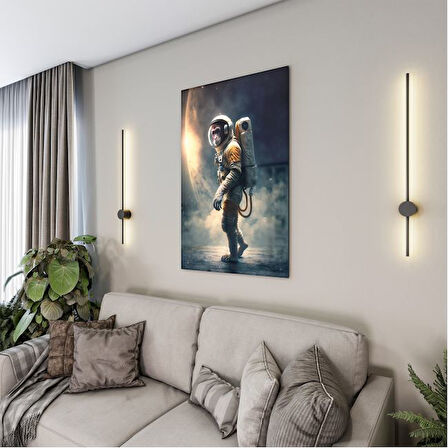 Hayvan Cam Tablo - Sevimli Dostlar Uzayda - Dikey Motif 06-026