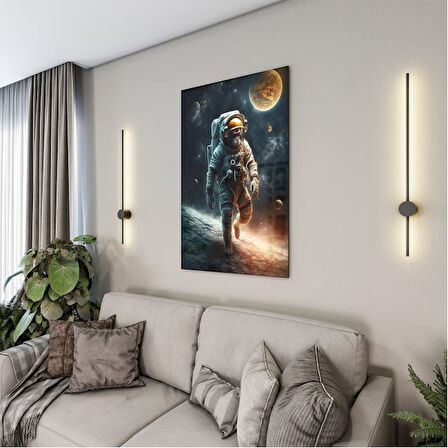 Hayvan Cam Tablo - Sevimli Dostlar Uzayda - Dikey Motif 06-027