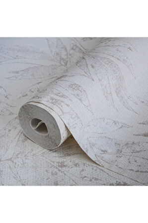 Yaprak Desenli Duvar Kağıdı, Beyaz, Ephes 1012-1, 10,60 M²