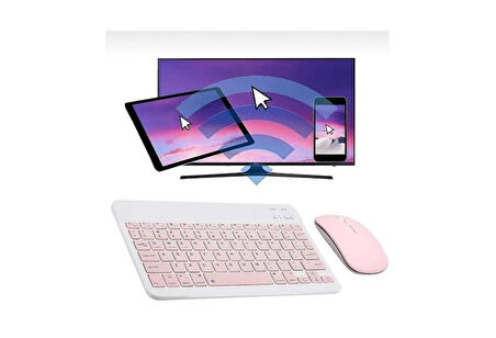 2.4 Ghz Wireless Kablosuz Klavye Ve Mouse Seti Bluetooth Keyboard