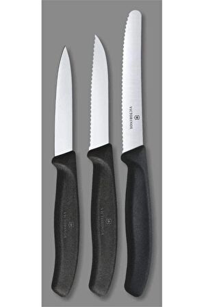 Victorinox ST1 Sebze Bıçağı Seti 3'lü Siyah 