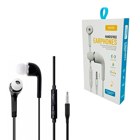 POWERWAY PW-701 Kablolu Kulakiçi Kulaklık Mikrofonlu 3.5mm