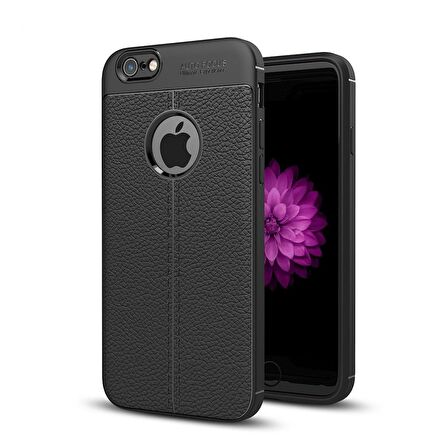 Smcase iPhone 6s Plus Deri Dokulu Silikon