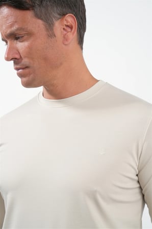 Taş Bisiklet Yaka Uzun Kol Örme Standart Fit Esnek Sweatshirt 1013260150