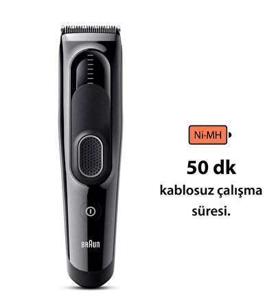 Braun Series 5 HC5310 Erkekler İçin 17 Uzunluk Ayarına Sahip Saç Kesme Makinesi