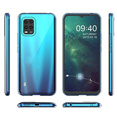 Gpack Xiaomi Mi 10 Lite Kılıf Süper Silikon Arka KorumaNano Glass