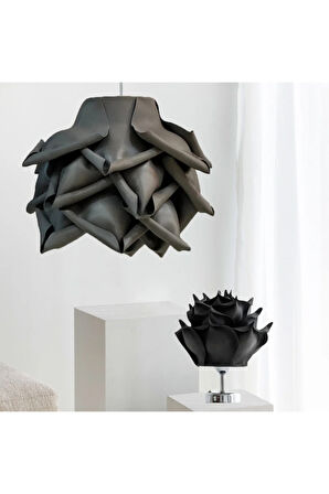 Modern Eva Gül Gri Tasarım Sarkıt Avize