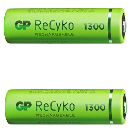 GP RECYKO 1300 MAH R6 AA ŞARJLI 2Lİ KALEM PİL GP130AAHCE-2EB2 (GPRHC132E000) (4825)